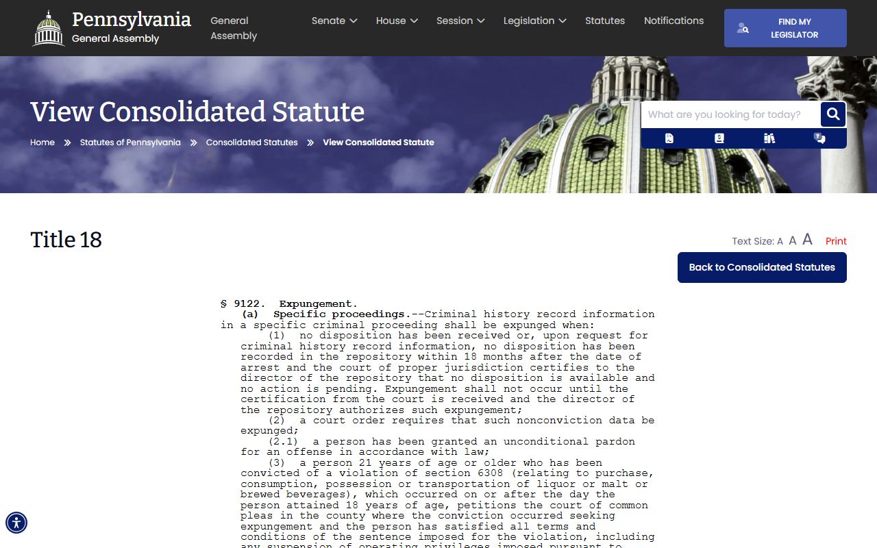 Montgomery County criminal court records expungement statute
