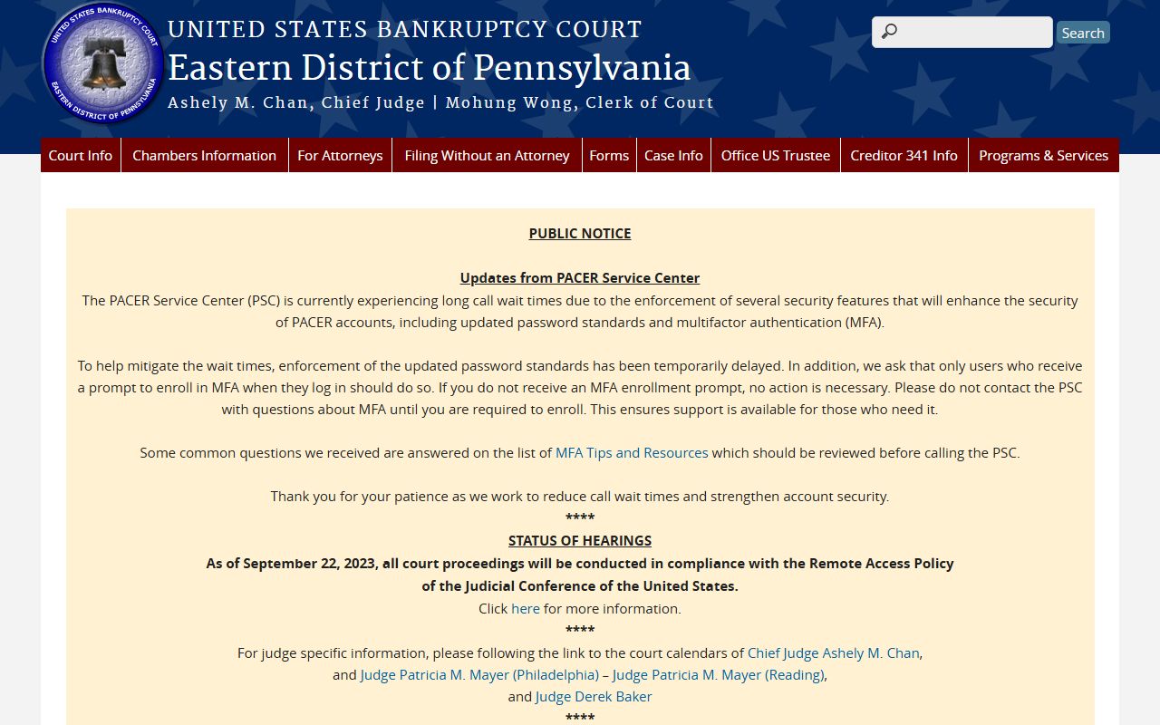 Montgomery County Court of Common Pleas and Eastern District bankruptcy records