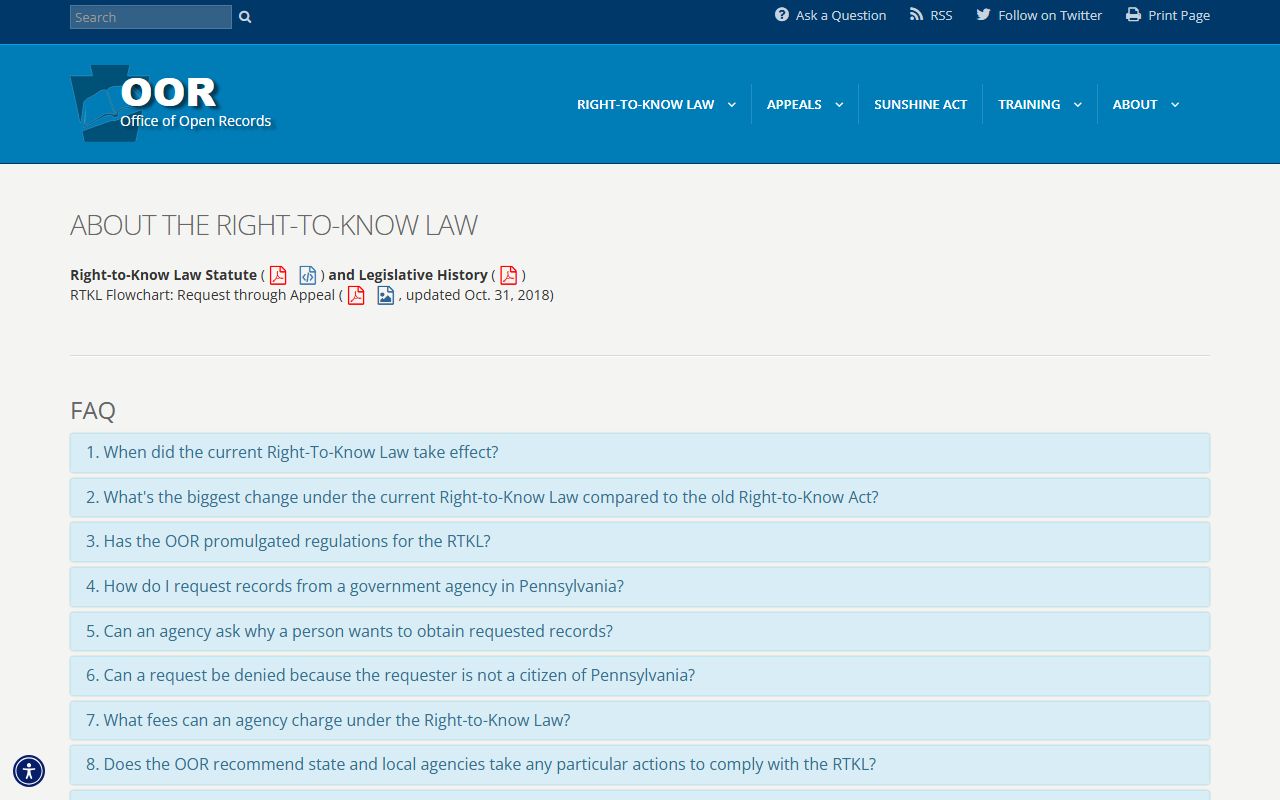 Montgomery County court records Pennsylvania Right-to-Know overview